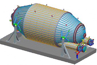 Schematic view of the main spectrometer